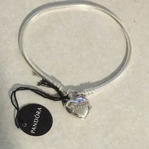 Pandora you are loved padlock bracelet 7.9 597806